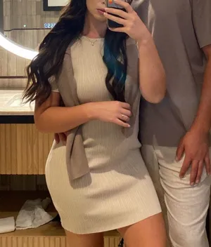 H&M cream mini dress thumbnail 1