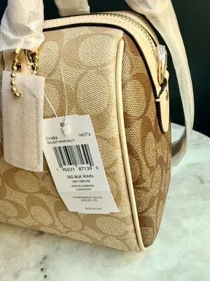 NWT Coach Rowan Satchel Bag in Blocked Signature Canvas-Light Khaki Multi CH486 thumbnail 8