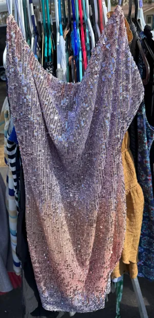 Pink ombré sparkly dress thumbnail 1