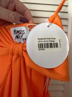 Princess Polly orange maxi dress thumbnail 3