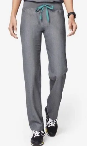 Figs Drawstring Pants Scrubs Mid Rise Straight Leg Women's Gray Size X Small thumbnail 1