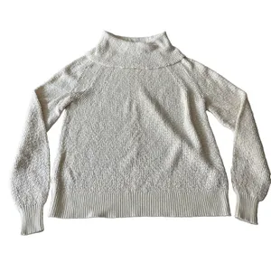 Free People Cream Ivory By Your Side Cowl Neck Sweater Oversized Women’s Large thumbnail 3