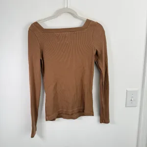 Citizens‎ of Humanity Marisol Square Neck Tee French Toast Brown Womens Large thumbnail 8