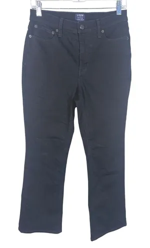 J.Crew Mid-Rise Flare Crop Jeans Womens 27 Black Excellent Re-Imagined Denim‎ thumbnail 1