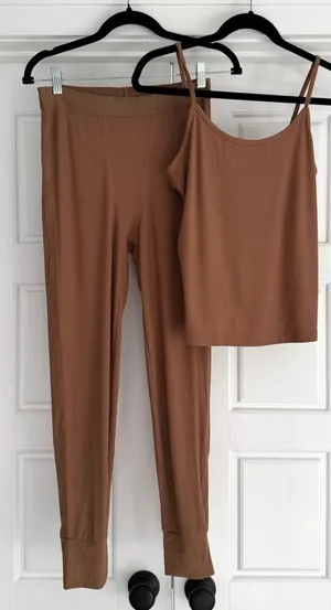 Stars Above Rib Knit 2-Piece Pajama Set, Small thumbnail 1