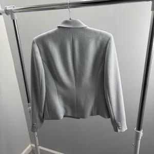 Jones New York Powder Blue Knit Tailored Blazer thumbnail 5