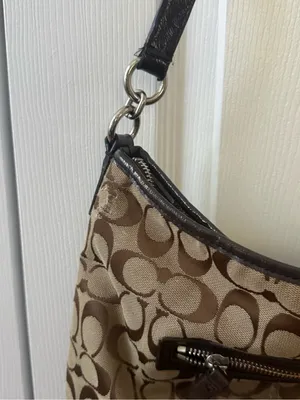 Y2K Coach Signature Stripe Convertible Hobo Bag thumbnail 5