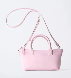ZARA Pink Mini Top-Handle Crossbody Bag thumbnail 1