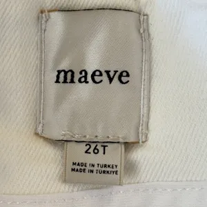 Maeve Anthropologie Wide Leg Crop Pleated Pants Womens 31T White Denim High Rise thumbnail 7