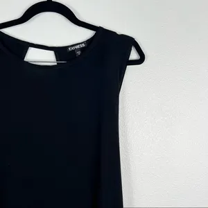 EXPRESS Open-Back lightweight Dress‎ Blk S thumbnail 3