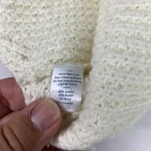 Marine Layer Sweater Womens‎ XS White Waffle Knit Cotton Nylon Wool Crewneck thumbnail 9