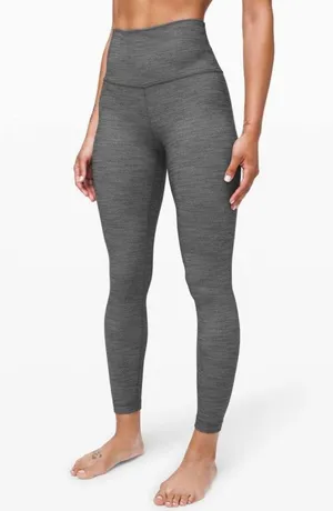 Lululemon Align Pant II 25" Mini Herringbone Heathered Black White / Black Sz 8 thumbnail 2