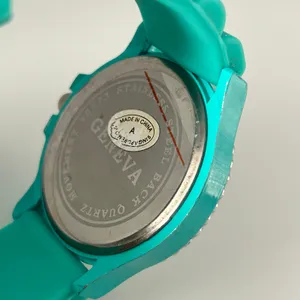 Geneva Turquoise Rhinestones Studded Bezel Women’s Fashion Watch Working thumbnail 6