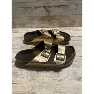 Birkenstock Arizona Soft Footbed Sandal Metallic Size 41 10 Copper Slip-on Boho thumbnail 3