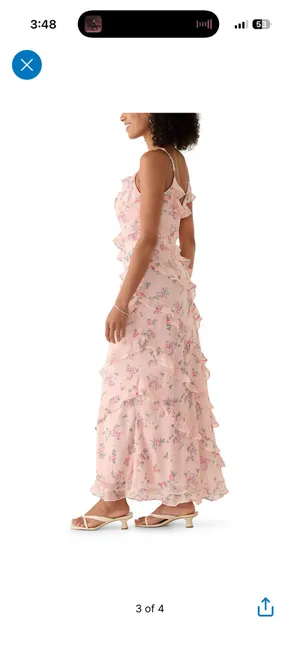 B Darlin Sleeveless Asymmetrical Ruffled Floral Dress thumbnail 3