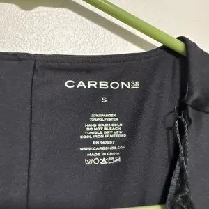 Carbon38 NWT Black Mesh Plunge Bodysuit Size Small thumbnail 3