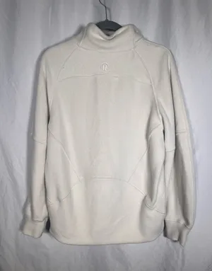 Lululemon Womens Fleece Zip Up Jacket Bone/Off White Xs/S Square Tag thumbnail 1