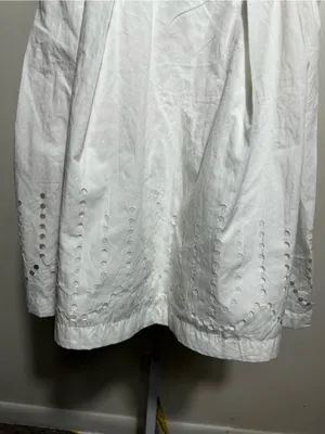 X23. GAP White Sleeveless Mini Dress with Eyelet Detail thumbnail 2