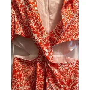Karlie Red and White Cutout Dress Small thumbnail 4