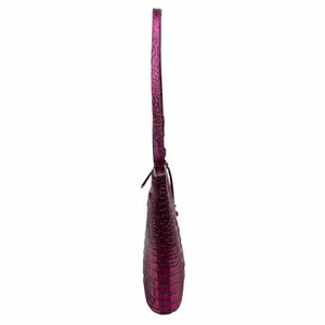Brahmin Katie Crossbody Bag Metallic Pink Leather Crocodile thumbnail 5