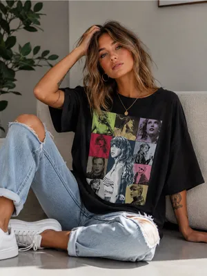 Taylor Swift Eras Tour Official Merch Graphic Oversized Band T-Shirt Pop Music thumbnail 1