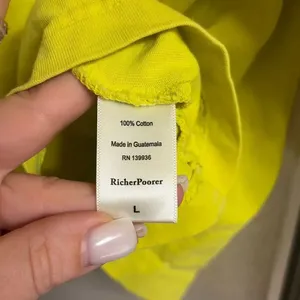 ✨Richer Poorer Long Sleeve Neon Yellow Sz Large Tee✨ thumbnail 5