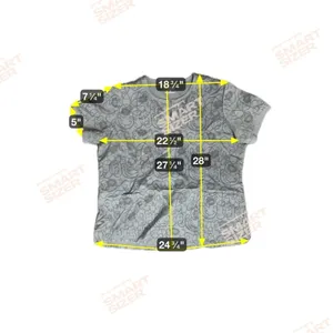 Advantage Butter-Soft Women XL Gray Floral Scrub V-Neck‎ Top Medical Caregiver thumbnail 6