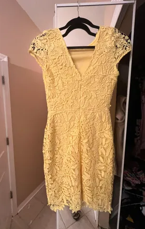 Lulus Yellow Bodycon Dress thumbnail 1