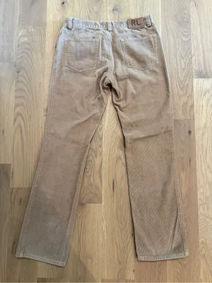 Ralph Lauren Tan Corduroy Boot-Cut Pants thumbnail 3