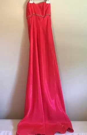 Jump Red Strapless Prom Dress thumbnail 1