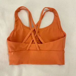 Lululemon Athletica Vibrant Orange Sports Bra thumbnail 2