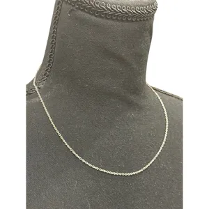 Holy Cross Oval Pendant Necklace NIB Silver Chain Christian Gift Unmarked thumbnail 7