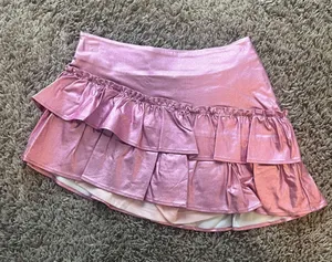 Forever 21 pink ruffle mini skirt size xs thumbnail 1