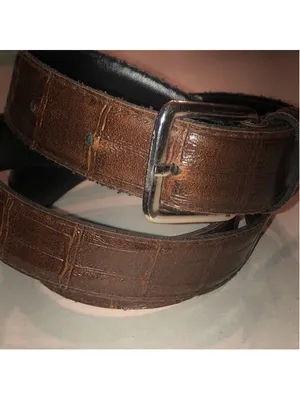 Brown Faux Leather Embossed Belt thumbnail 4