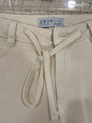 Primark Cream Drawstring Cotton Shorts size 4 thumbnail 4