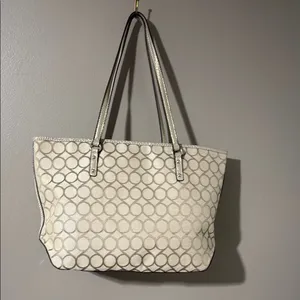 Nine West Cream and Pink Totes Elegant and Spacious thumbnail 3