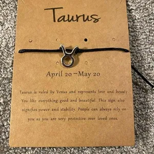 Make A Wish Bracelet, Taurus #66 Black thumbnail 1