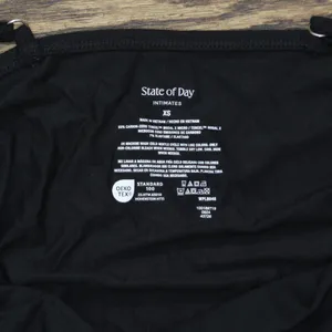NEW State Of Day Womens Fluid-Knit Pajama Cami Top 100189719MS Black XS thumbnail 3