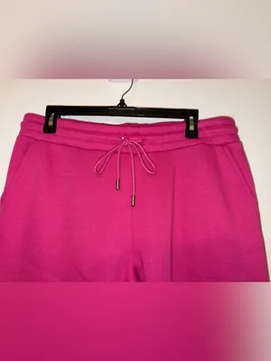 NWT True Religion Rhinestone Crown Fleece Joggers Size Medium Pink Y2K thumbnail 4