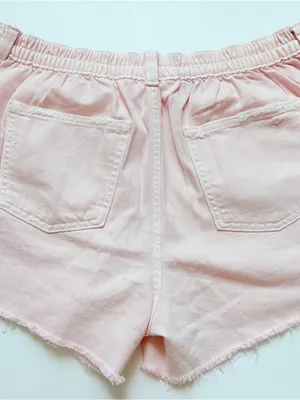 Aerie Day Dream Pink Denim Shorts NWT Large thumbnail 3