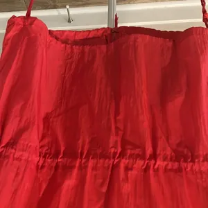 Red cinched waist windbreaker Size undefined thumbnail 6