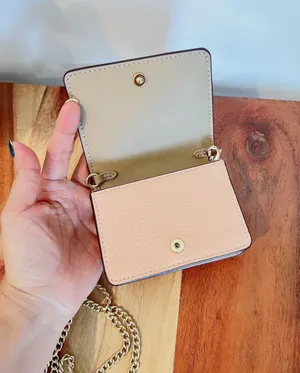 Coach Mini Wallet On A Chain With Floral Whipstitch thumbnail 4