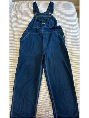 Women's Liberty Denim Overalls Size 30 Blue and Green thumbnail 12