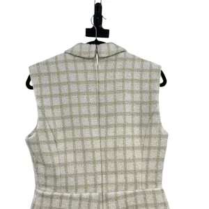 Endless Rose Suited Tweed Romper Plaid Check White Gold‎ Size Medium thumbnail 10