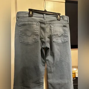 Vintage 7 For All Mankind Ginger Low-Rise Wide Leg Jeans $248MSRP thumbnail 12