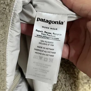 Patagonia Los Gatos Fleece Vest Cozy Outdoor Casual Women Tan Zip‎ Up Medium thumbnail 4