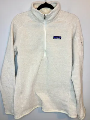 Patagonia Better Sweater 1/4 Zip Fleece Medium Birch White Cream Pullover thumbnail 1