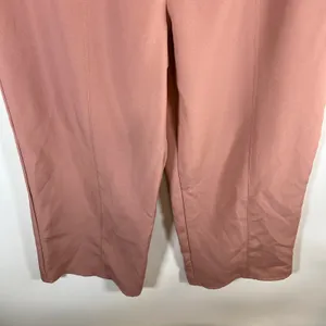 Avec Les Filles Womens Dusty‎ Rose Cropped Wide Leg Seam Front Trousers Size 6 thumbnail 4