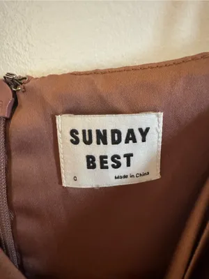 Sunday Best Satin Slip Dress in Brown Aritzia thumbnail 4