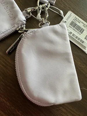 Lululemon Dual Pouch Wristlet Metallic Workmark-Faint Lavender thumbnail 4